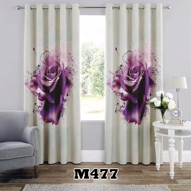 پرده سه بعدی طرح گل