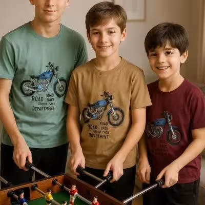 تیشرت شلوار پسرانه طرح موتور10 18سال