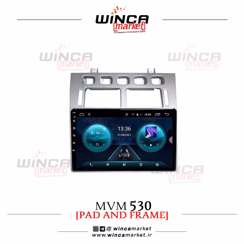مانیتور فابریک اندروید ام وی ام 530 MVM سری اس S400 پلاس وینکا WINCA مدل RS855