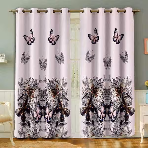 پرده چاپی پانچی پروانه ها کد A094