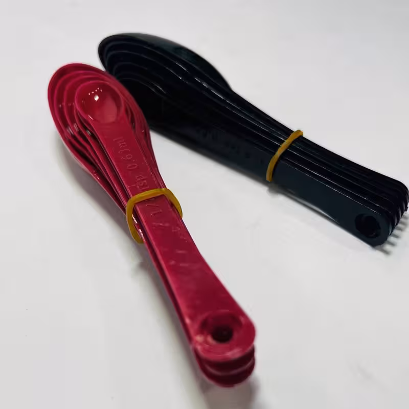 پیمانه قاشقی پلاستیکی بیضی 6 عددی