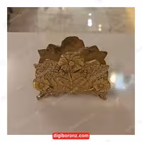 جا دستمالی برنجی برنزی مدل گل