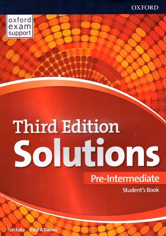 کتاب سو لوشن پری اینترمدیت ویرایش سوم Solutions 3rd Pre Intermediate SB WB DVD