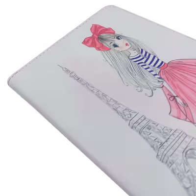 کیف کلاسوری ام ان اف طرح دختر فانتزی و برج ایفل کد M-257 مناسب برای تبلت سامسونگ Galaxy Tab S6 Lite P610 / P615
