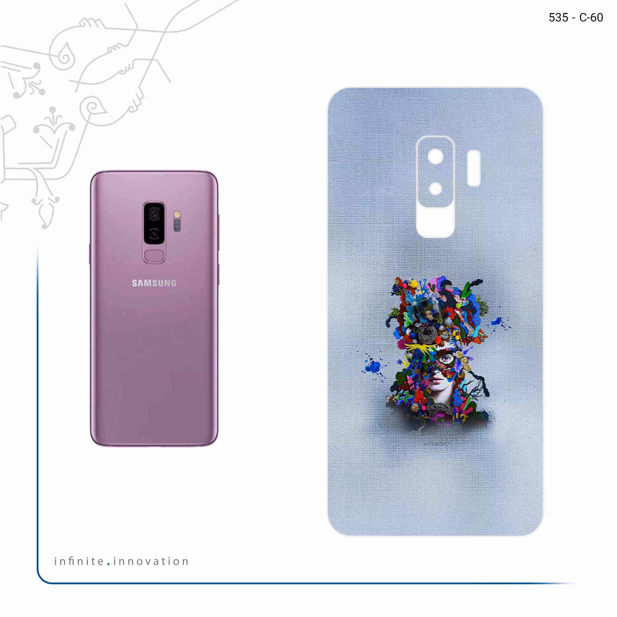 برچسب پوششی ماهوت مدل Collage of surreal Portrait of Women 4 مناسب برای گوشی موبایل سامسونگ Galaxy S9 Plus