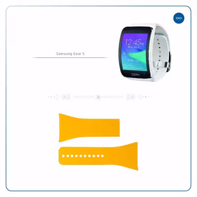 برچسب ماهوت طرح Matte-Deep-Mustard مناسب برای ساعت هوشمند سامسونگ Galaxy Gear S