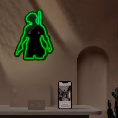چراغ دیواری نئون دیزاین طرح Pubg-BL_GR