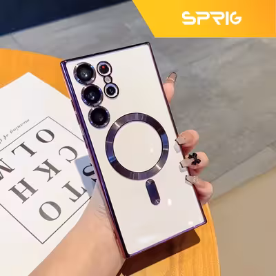 کاور اسپریگ مدل Magsafe-FU مناسب برای گوشی موبایل سامسونگ Galaxy S23 Ultra به همراه محافظ صفحه نمایش