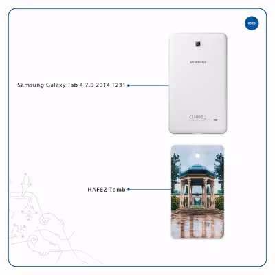 برچسب پوششی ماهوت مدل HAFEZ-Tomb مناسب برای تبلت سامسونگ Galaxy Tab 4 7.0 2014 T231