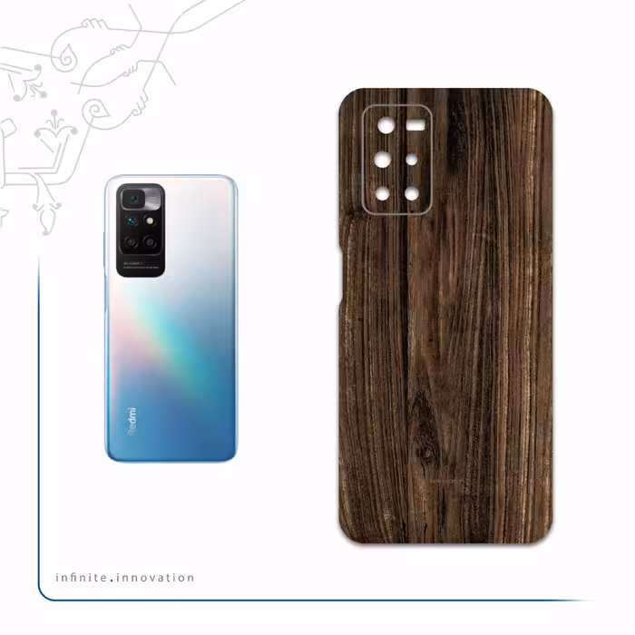 برچسب پوششی ماهوت مدل Dark-Walnut-Wood مناسب برای گوشی موبایل شیائومی Redmi Note 11 4G
