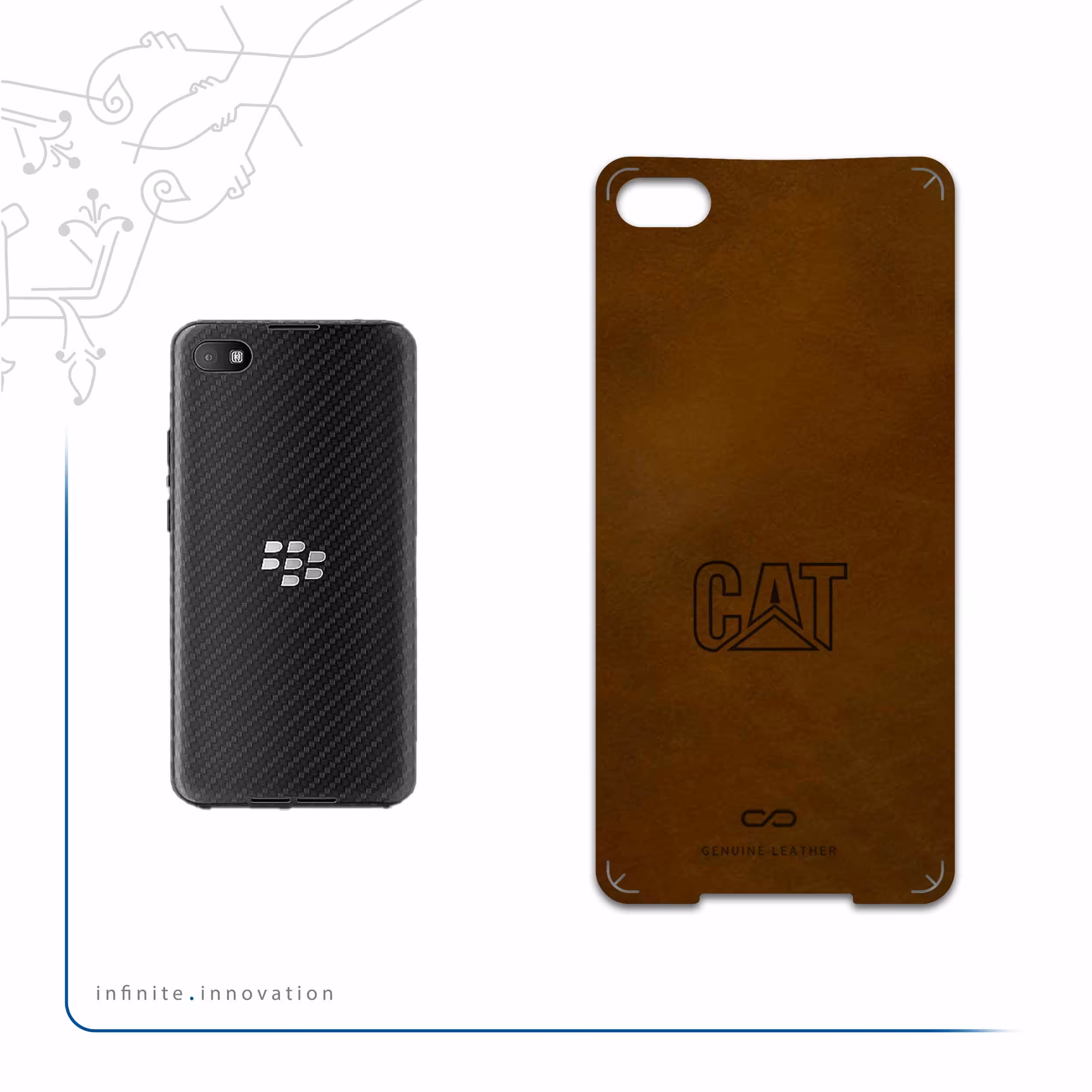 برچسب پوششی ماهوت مدل BFL-CAT مناسب برای گوشی موبایل بلک بری Z30