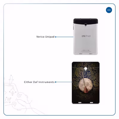 برچسب پوششی ماهوت مدل Setar-Daf-Instruments مناسب برای تبلت وریکو Unipad