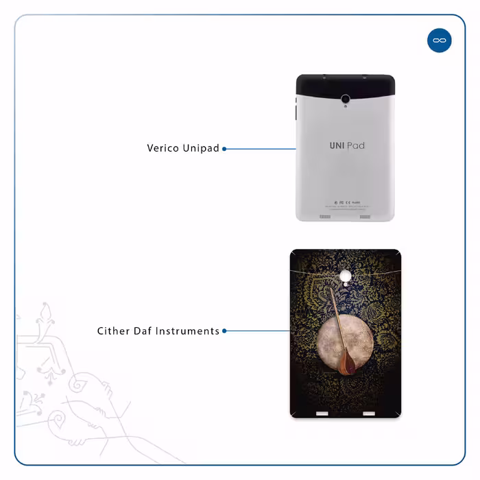 برچسب پوششی ماهوت مدل Setar-Daf-Instruments مناسب برای تبلت وریکو Unipad