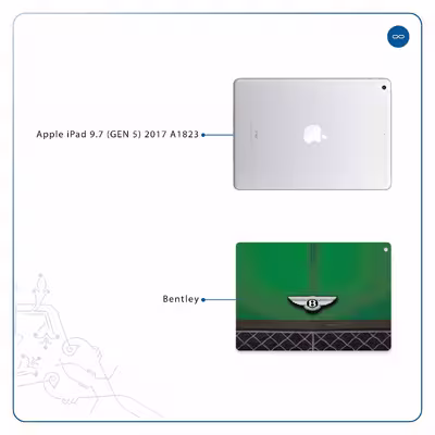 برچسب پوششی ماهوت مدل Bentley مناسب برای تبلت اپل iPad 9.7 (GEN 5) 2017 A1823