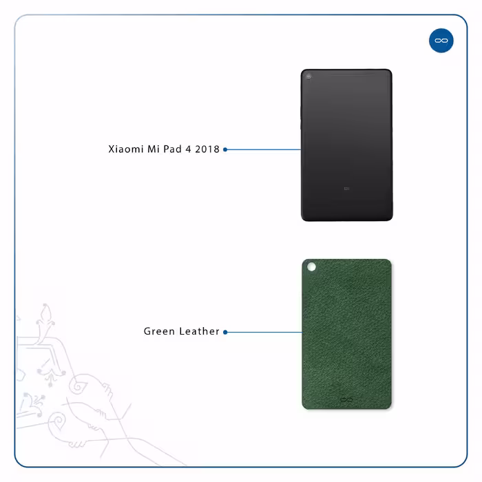 برچسب پوششی ماهوت مدل Green-Leather مناسب برای تبلت شیائومی Mi Pad 4 2018