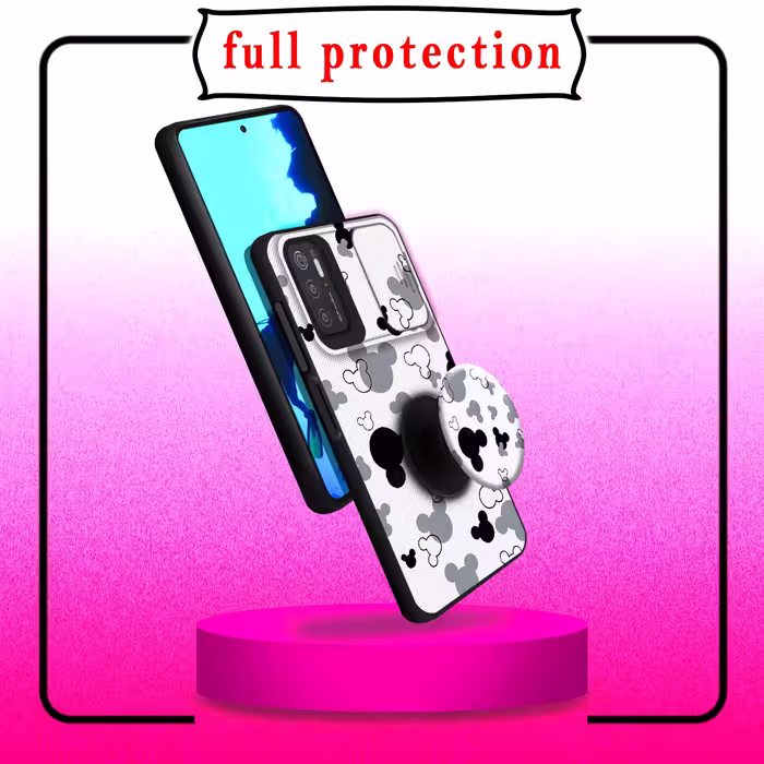 کاور لاین کینگ مدل KalehMiki J2 مناسب برای گوشی موبایل شیایومی Poco M3 Pro به همراه پایه نگهدارنده