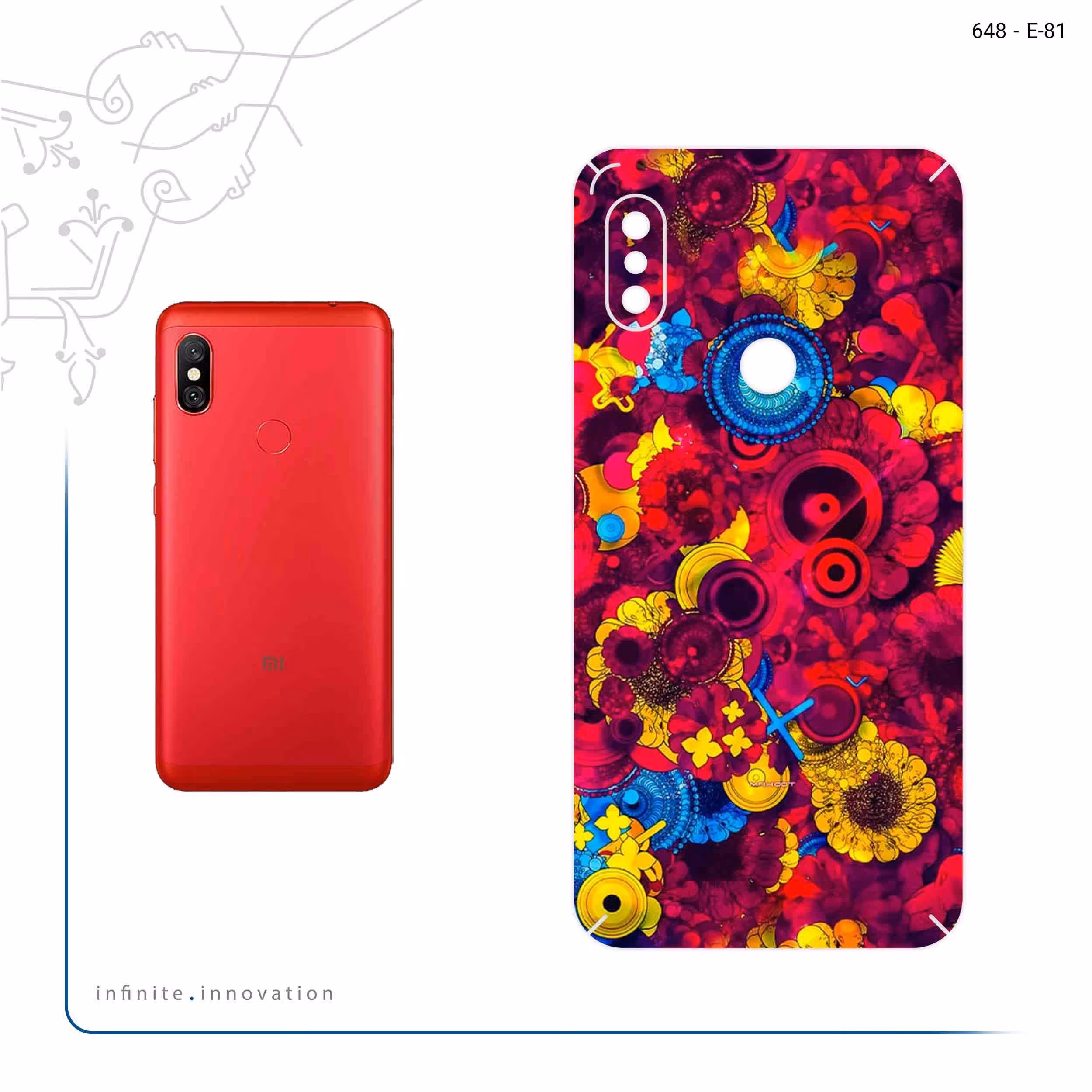 برچسب پوششی ماهوت مدل Vector Flower Garden Digital Art مناسب برای گوشی موبایل شیائومی Redmi Note 6 Pro