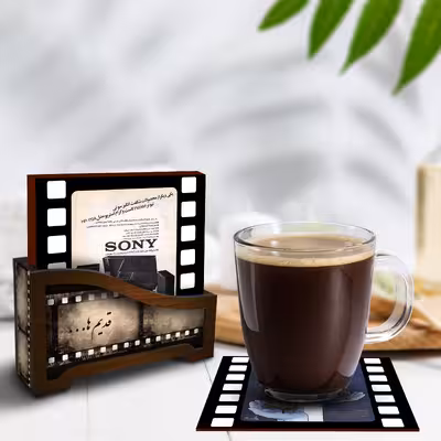 زیر لیوانی لوکسینو مدل DIGI_19 مجموعه 6 عددی