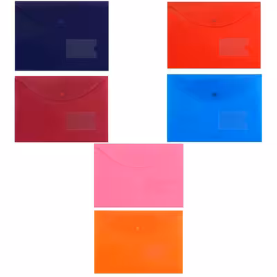 پوشه دکمه دار پاپکو مدل بیزنس - A4-116BM بسته 36 عددی