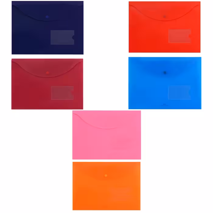 پوشه دکمه دار پاپکو مدل بیزنس - A4-116BM بسته 36 عددی