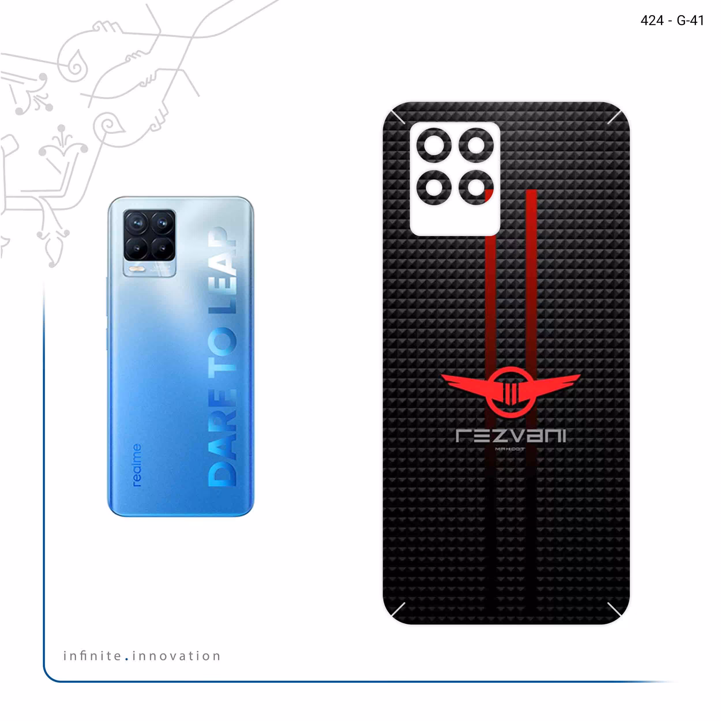 برچسب پوششی ماهوت مدل Rezvani Motors مناسب برای گوشی موبایل ریلمی 8 Pro