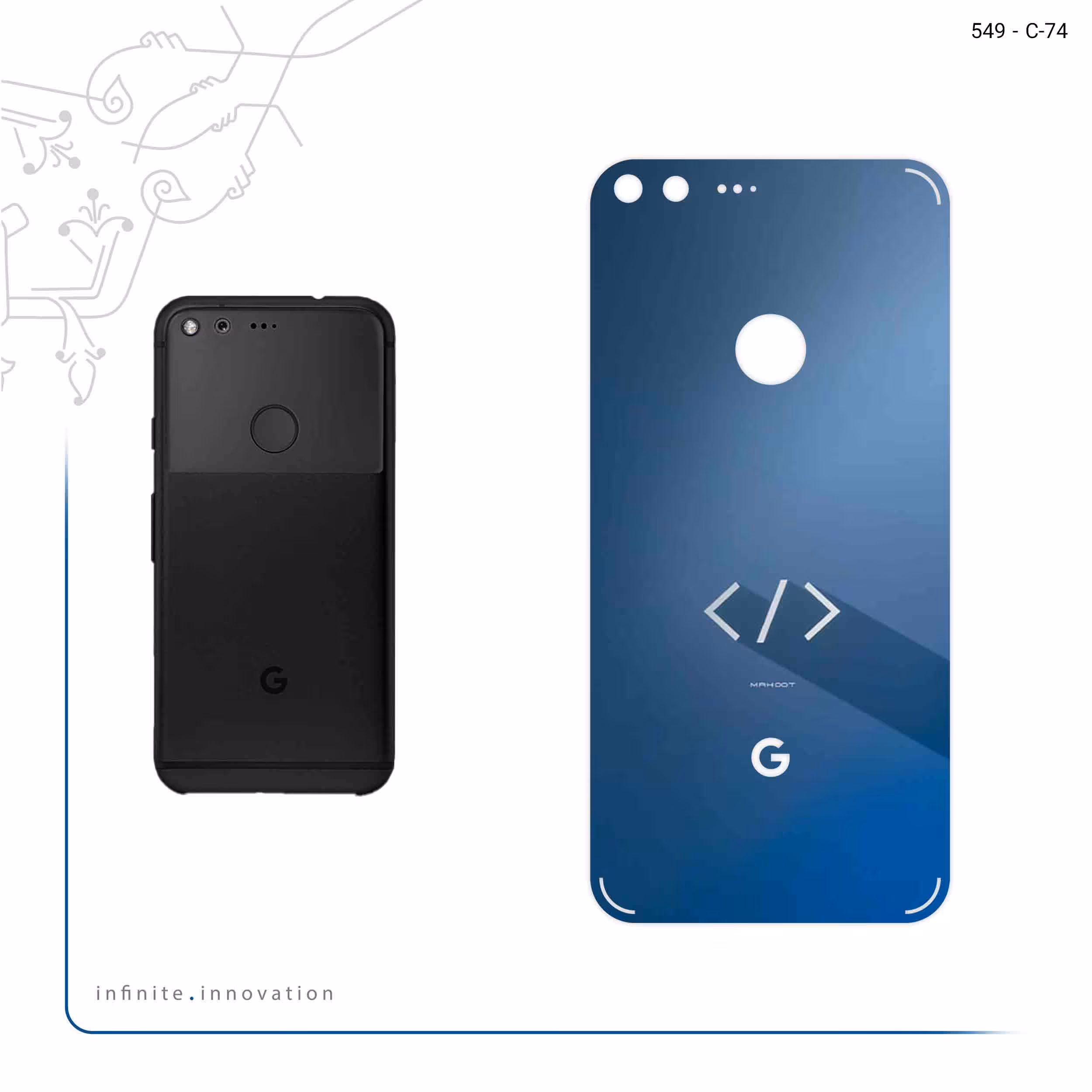 برچسب پوششی ماهوت مدل Minimal Coding icon مناسب برای گوشی موبایل گوگل Pixel