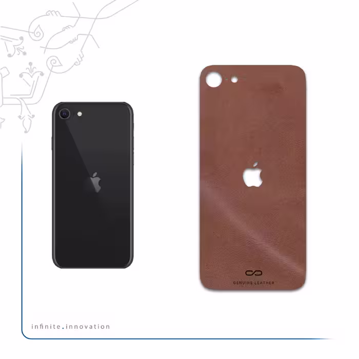 برچسب پوششی ماهوت مدل Matte-Natural-Leather مناسب برای گوشی موبایل اپل iPhone SE 2022