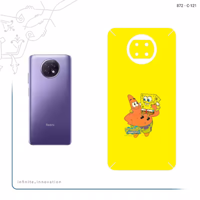 برچسب پوششی ماهوت مدل SpongeBob SquarePants مناسب برای گوشی موبایل شیائومی Redmi Note 9T