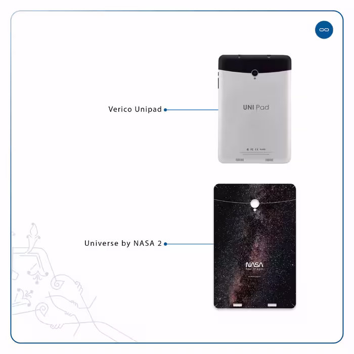 برچسب پوششی ماهوت مدل Universe-by-NASA-2 مناسب برای تبلت وریکو Unipad