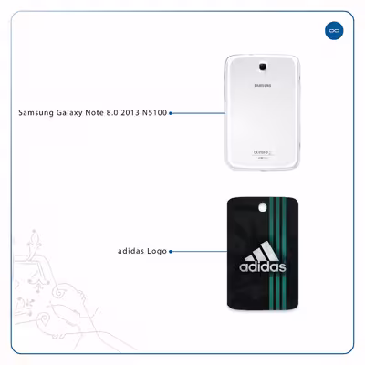 برچسب پوششی ماهوت مدل adidas-Logo مناسب برای تبلت سامسونگ Galaxy Note 8.0 2013 N5100