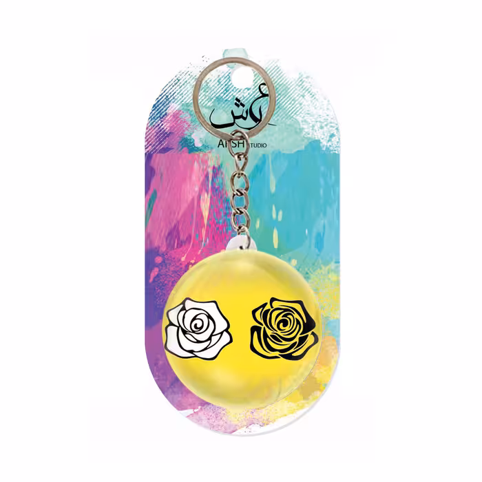 جاکلیدی عرش مدل فانتزی گل رز کد Asj2523