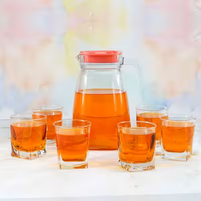 سرویس پارچ و لیوان7 پارچه پاشاباغچه مدل کار کد 96692