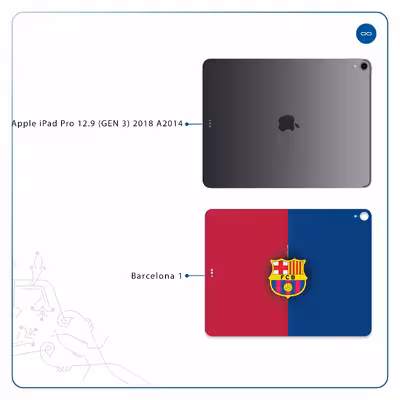 برچسب پوششی ماهوت مدل Barcelona مناسب برای تبلت اپل iPad Pro 12.9 (GEN 3) 2018 A2014