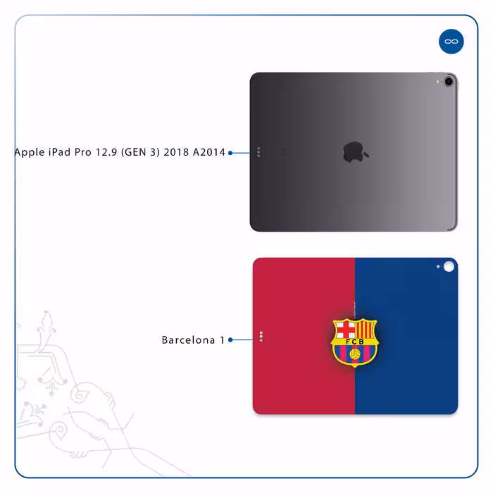 برچسب پوششی ماهوت مدل Barcelona مناسب برای تبلت اپل iPad Pro 12.9 (GEN 3) 2018 A2014