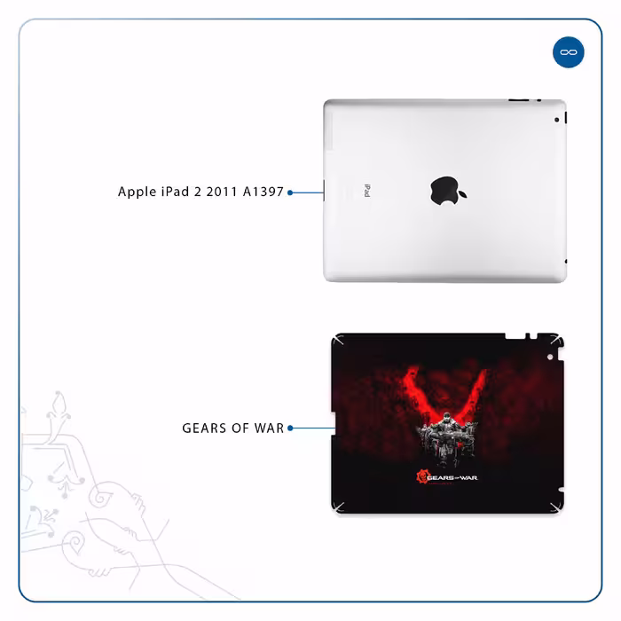 برچسب پوششی ماهوت مدل Gears-Of-War-Game مناسب برای تبلت اپل iPad 2 2011 A1397