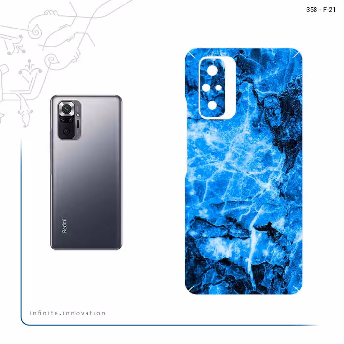 برچسب پوششی ماهوت مدل Blue Marble مناسب برای گوشی موبایل شیائومی Redmi Note 10 Pro