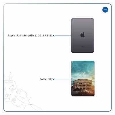 برچسب پوششی ماهوت مدل Rome City مناسب برای تبلت اپل iPad mini (GEN 5) 2019 A2125