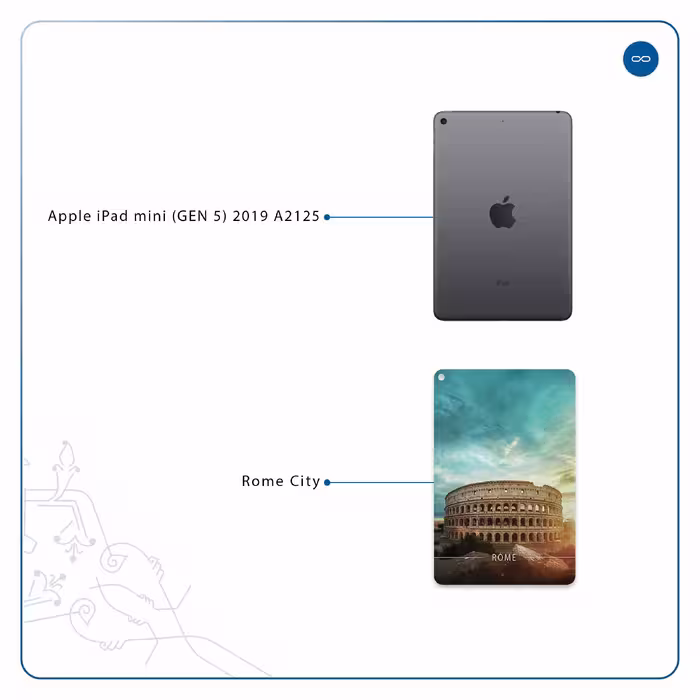 برچسب پوششی ماهوت مدل Rome City مناسب برای تبلت اپل iPad mini (GEN 5) 2019 A2125