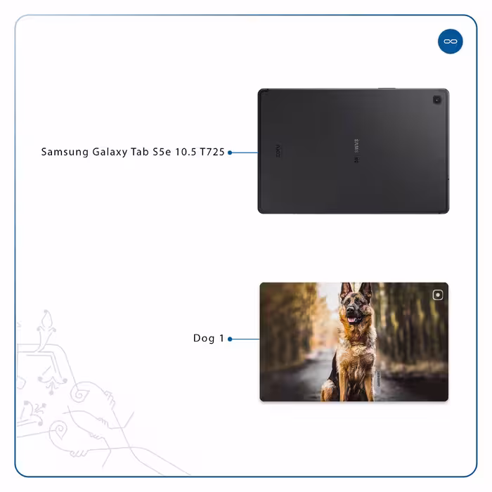 برچسب پوششی ماهوت مدل Dog-1 مناسب برای تبلت سامسونگ Galaxy Tab S5e 10.5 2019 T725