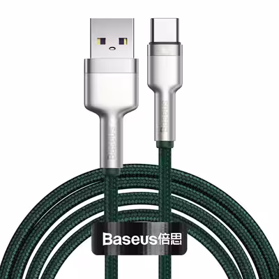 کابل تبدیل USB به USB-C باسئوس مدل METAL DATA طول 2 متر