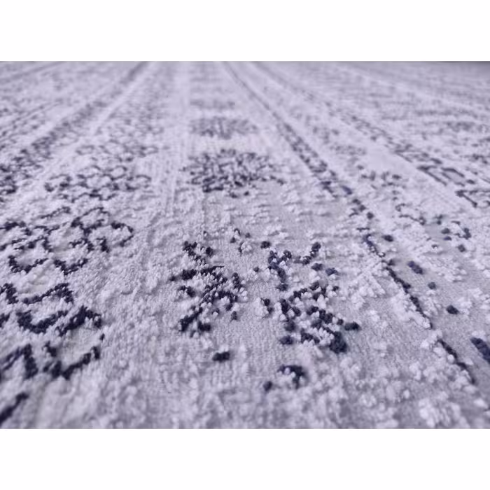 فرش ماشینی زمرد مشهد مدل NO015 زمینه طوسی