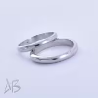 حلقه ست نقره ساده و شیک مناسب ازدواج، نامزدی، روکش طلاسفید آقابزرگ کد Set6