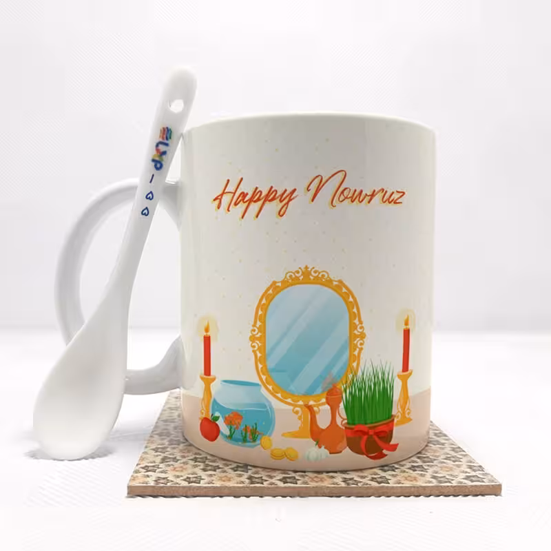 خرید ماگ-لیوان    Happy Nowruzبدون .،زیر لیوانی  . کد 155