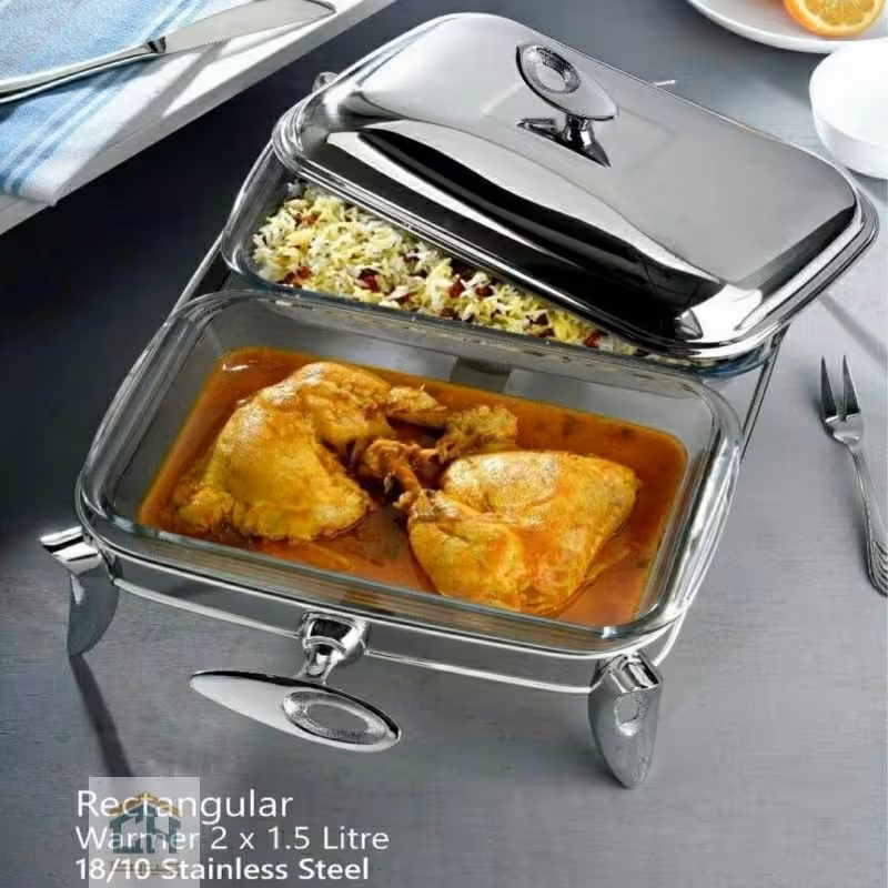 سوفله استیل مستطیل کوچک 2 تایی مدل 217022