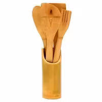 ست کفگیر و ملاقه بامبو | amazonchi