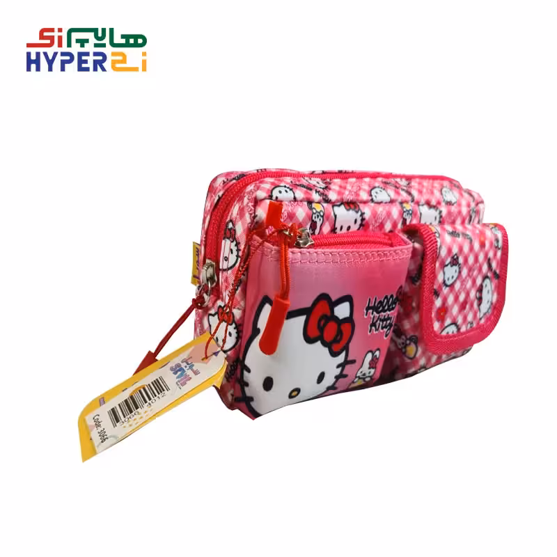 جامدادی دو زیپ و دو جیب طرح هلو کیتی 3066sevil