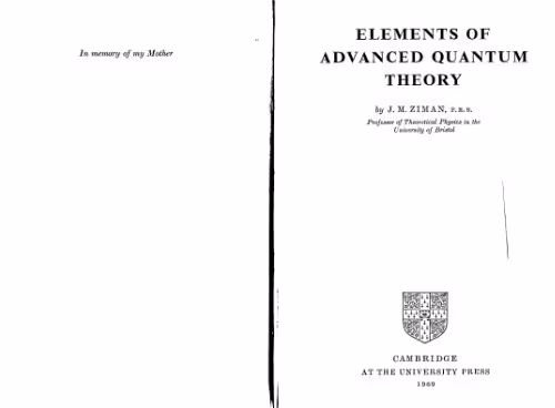 خرید و دانلود نسخه کامل کتاب Elements of advanced quantum theory