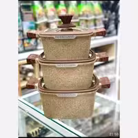 سرویس قابلمه 6 پارچه مربعی زیو سایز 32 مدل z-8350-32