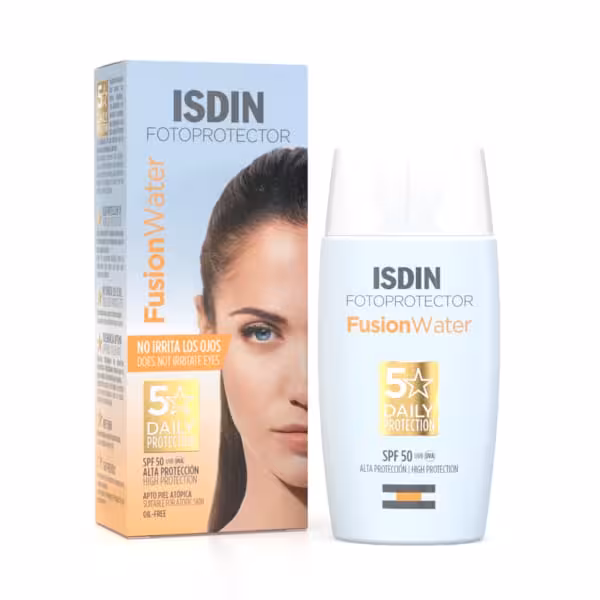 ضد آفتاب spf 50 فیوژن واتر بی رنگ حجم 50 میل ایزدین - ISDIN