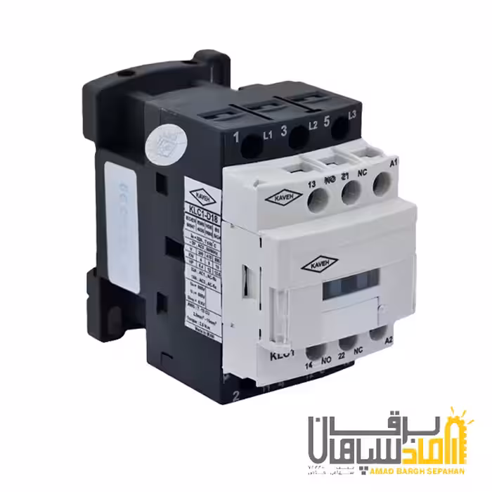 کنتاکتور 65 آمپر، 30 کیلووات، بوبین 220VAC، برند کاوه D65-11